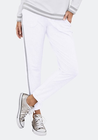 MYBC Tapered Pants in White: front