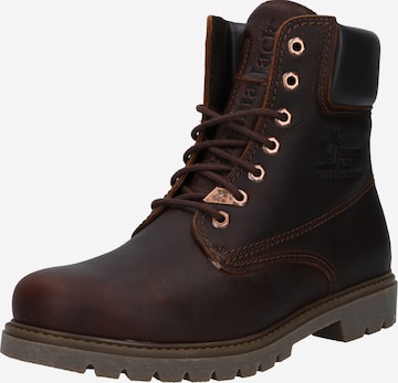 PANAMA JACK Lace-Up Boots 'Panama' in Brown: front