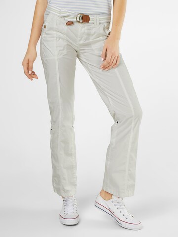 ESPRIT Regular Broek 'New Play' in Wit: voorkant