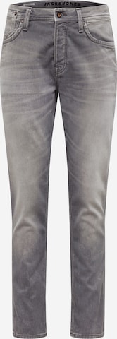 JACK & JONES Slimfit Jeans 'Tim Leon' in Grau: predná strana