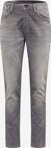 JACK & JONES Slimfit Jeans 'Tim Leon' in Grijs: voorkant