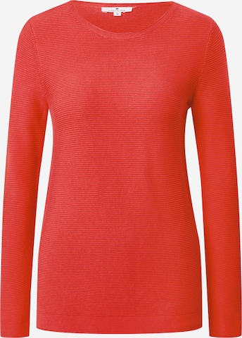 Pull-over TOM TAILOR en rouge : devant