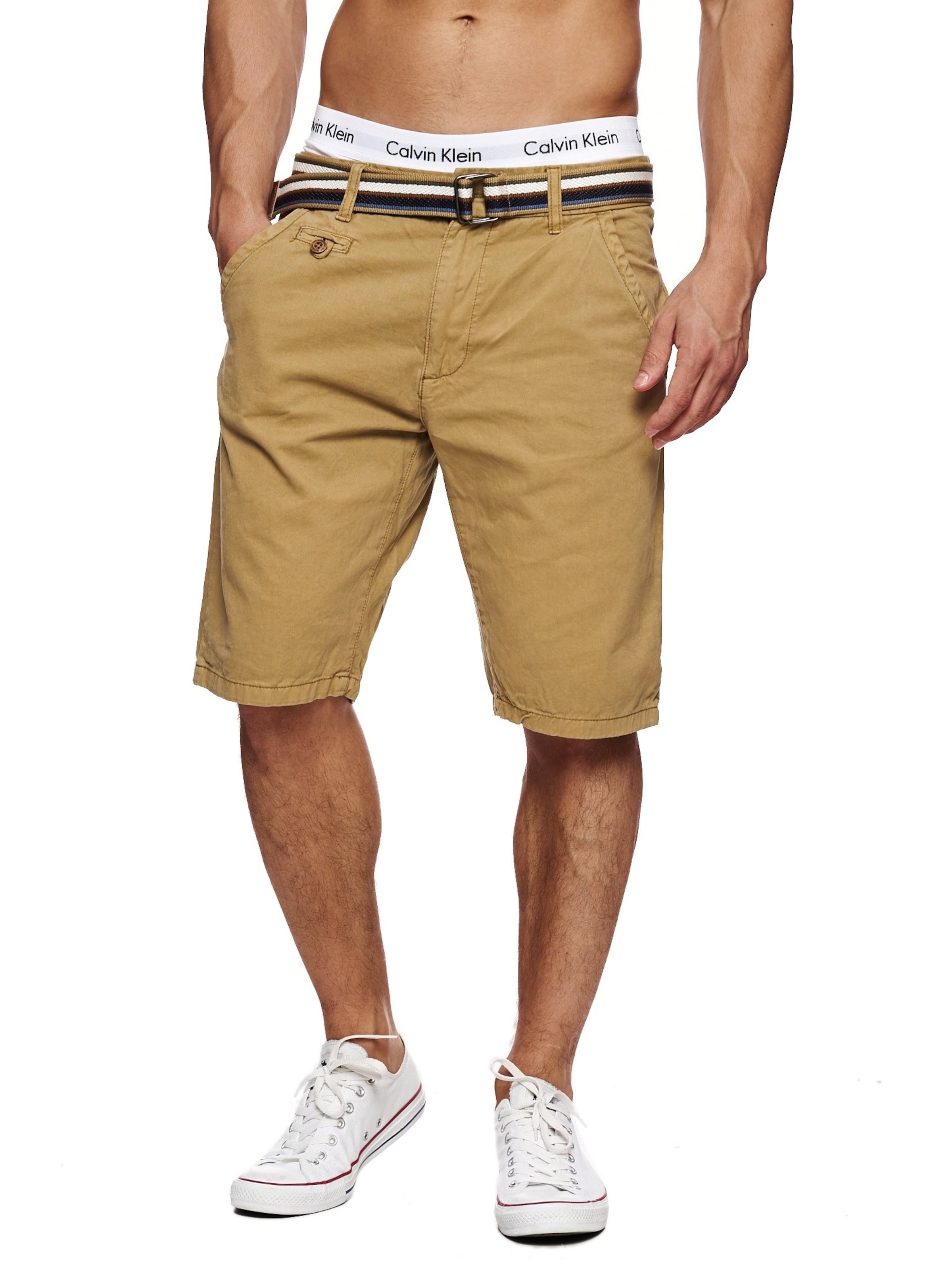 INDICODE JEANS Regular Shorts 'Cuba' in Beige: Vorderseite