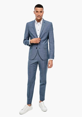 s.Oliver BLACK LABEL Slim fit Business-colbert in Blauw: voorkant