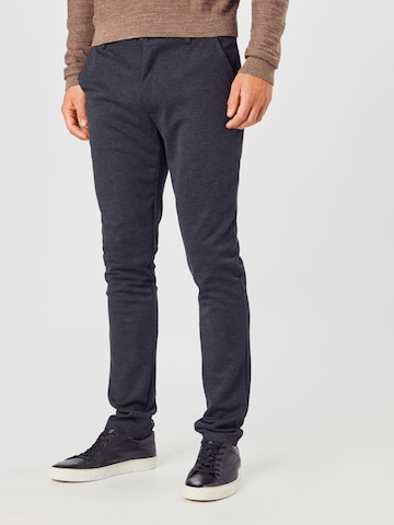 Skinny Pantalon chino 'Napa' BLEND en gris : devant