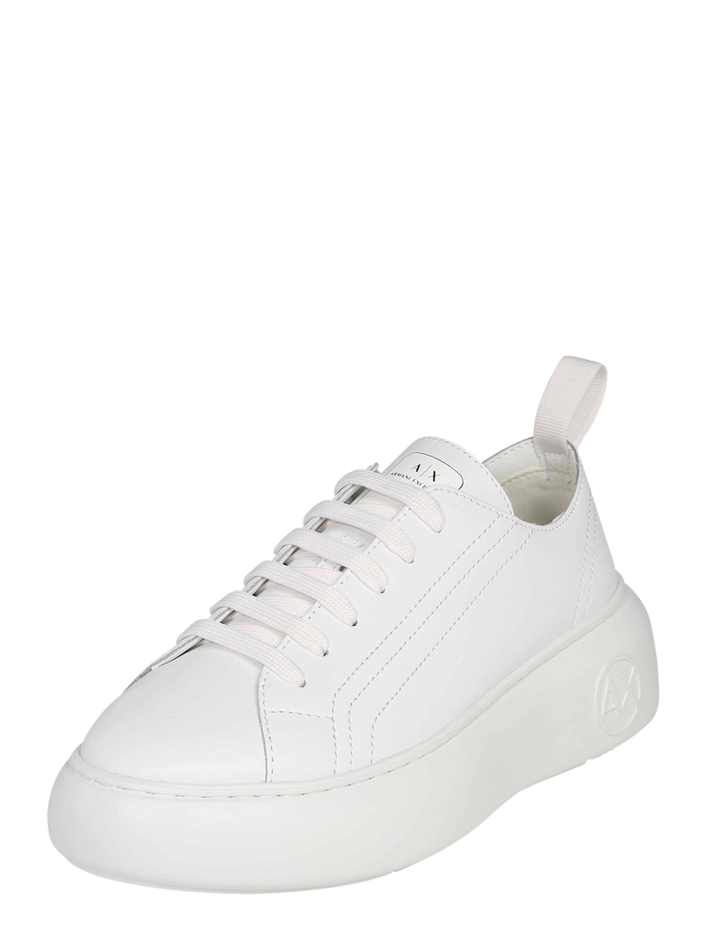 ARMANI EXCHANGE Platform trainers in White: front