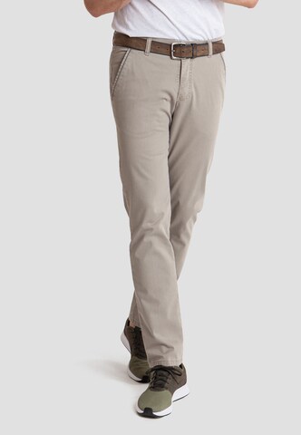 CLUB OF COMFORT Slimfit Hose 'Garvey' in Beige: Vorderseite