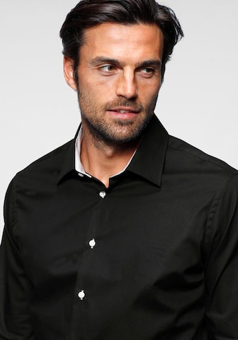 BRUNO BANANI Regular fit Business Shirt in Black