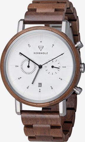 Kerbholz Analog Watch 'Johann Walnut WATWJOH9092' in Brown: front