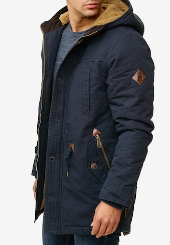 INDICODE JEANS Winterparka 'Barge' in Blauw