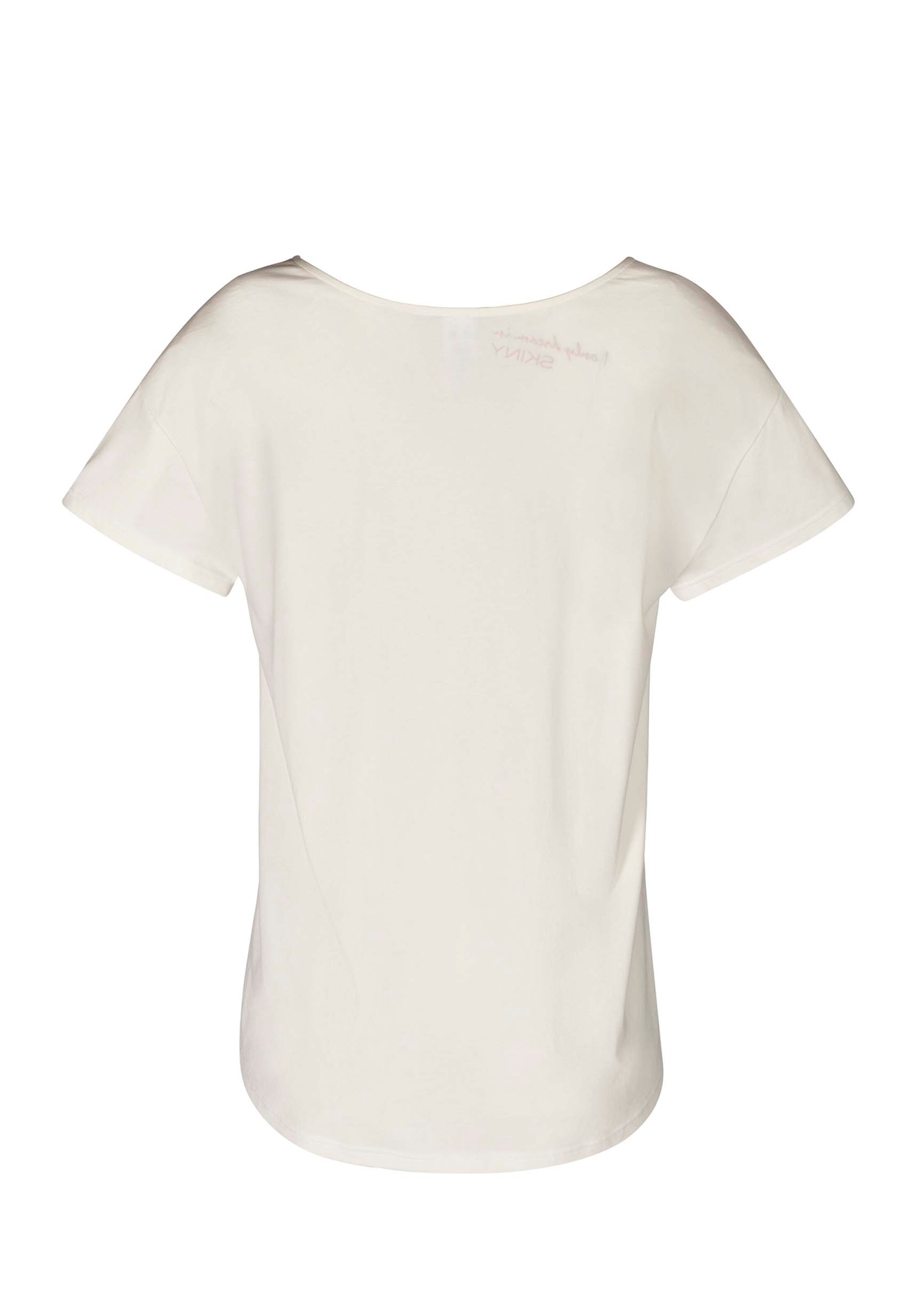 Skiny Pajama shirt 'Sleep and Dream' in Beige