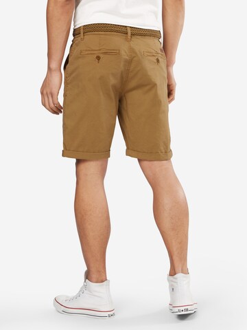 INDICODE JEANS Regular Shorts 'Conor' in Braun: zadná strana