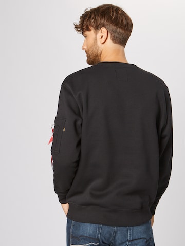 ALPHA INDUSTRIES Sweatshirt 'NASA' in Black: back