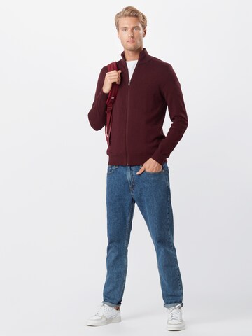 SELECTED HOMME Regular fit Kardigán 'Berg' - piros