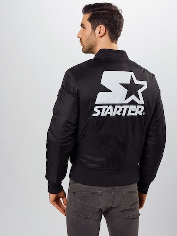 Starter Black Label Regular fit Φθινοπωρινό και ανοιξιάτικο μπουφάν σε μαύρο