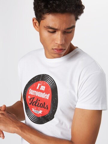 Derbe Shirt 'Idiots' in Weiß