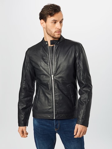 Coupe regular Veste mi-saison Lindbergh en noir : devant