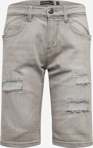 INDICODE JEANS Regular Jeans 'Kaden Holes' in Grijs: voorkant