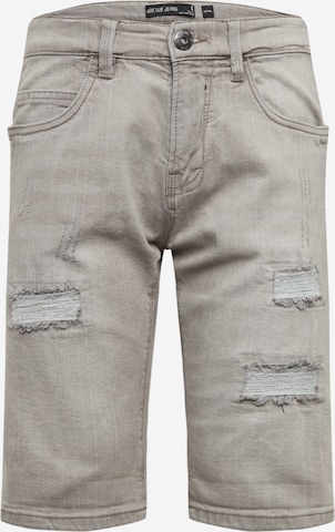 INDICODE JEANS Regular Jeans 'Kaden Holes' in Grijs: voorkant