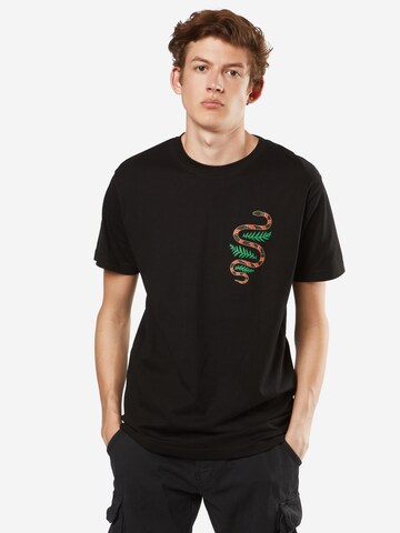 T-Shirt 'Snake' Mister Tee en noir : devant