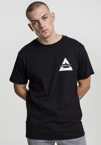 Mister Tee Shirt 'Triangle' in Zwart: voorkant