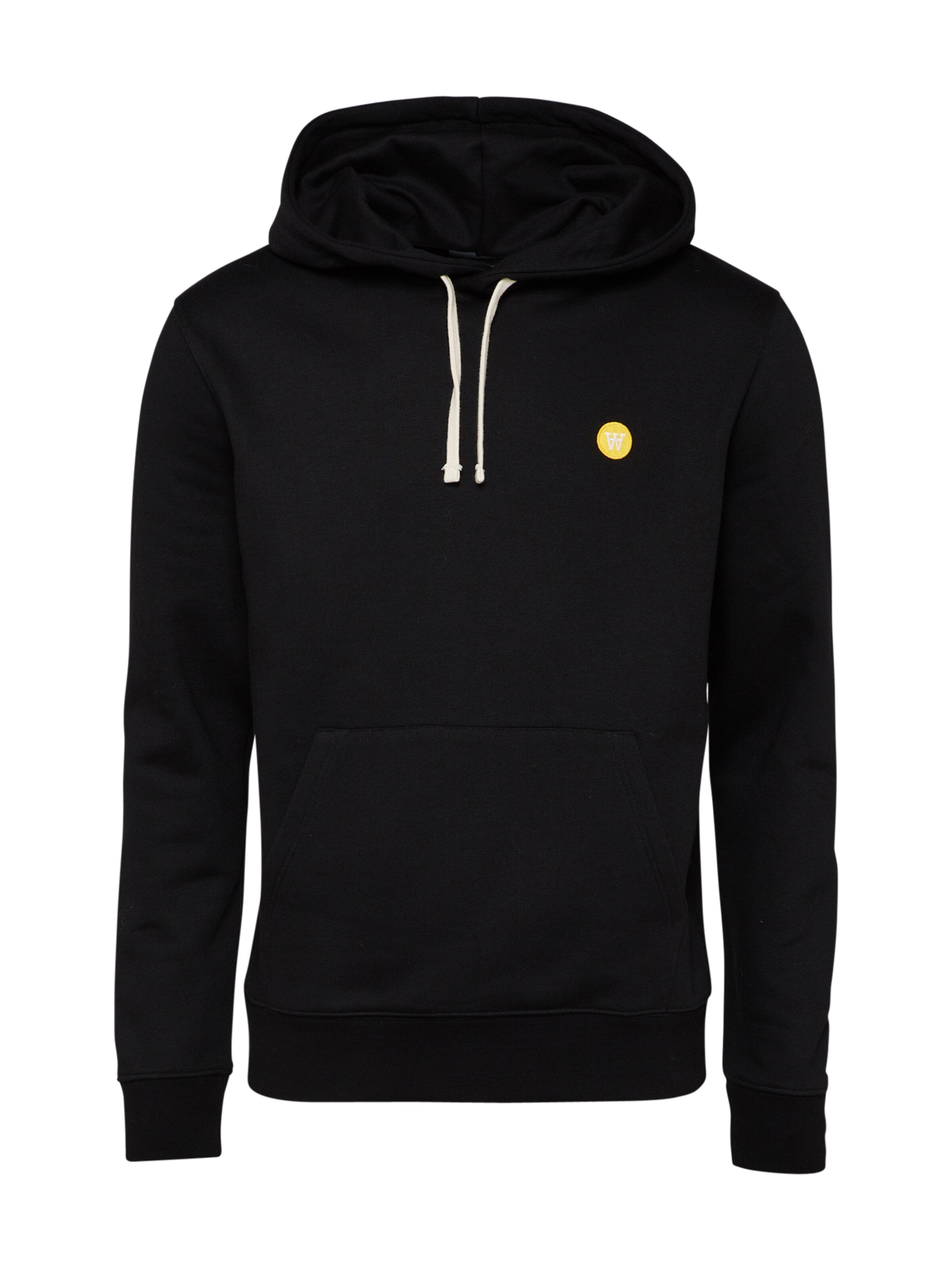 WOOD WOOD Majica 'Ian' | črna barva: sprednja stran