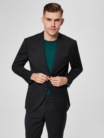 SELECTED HOMME Slim fit Suit Jacket in Black: front