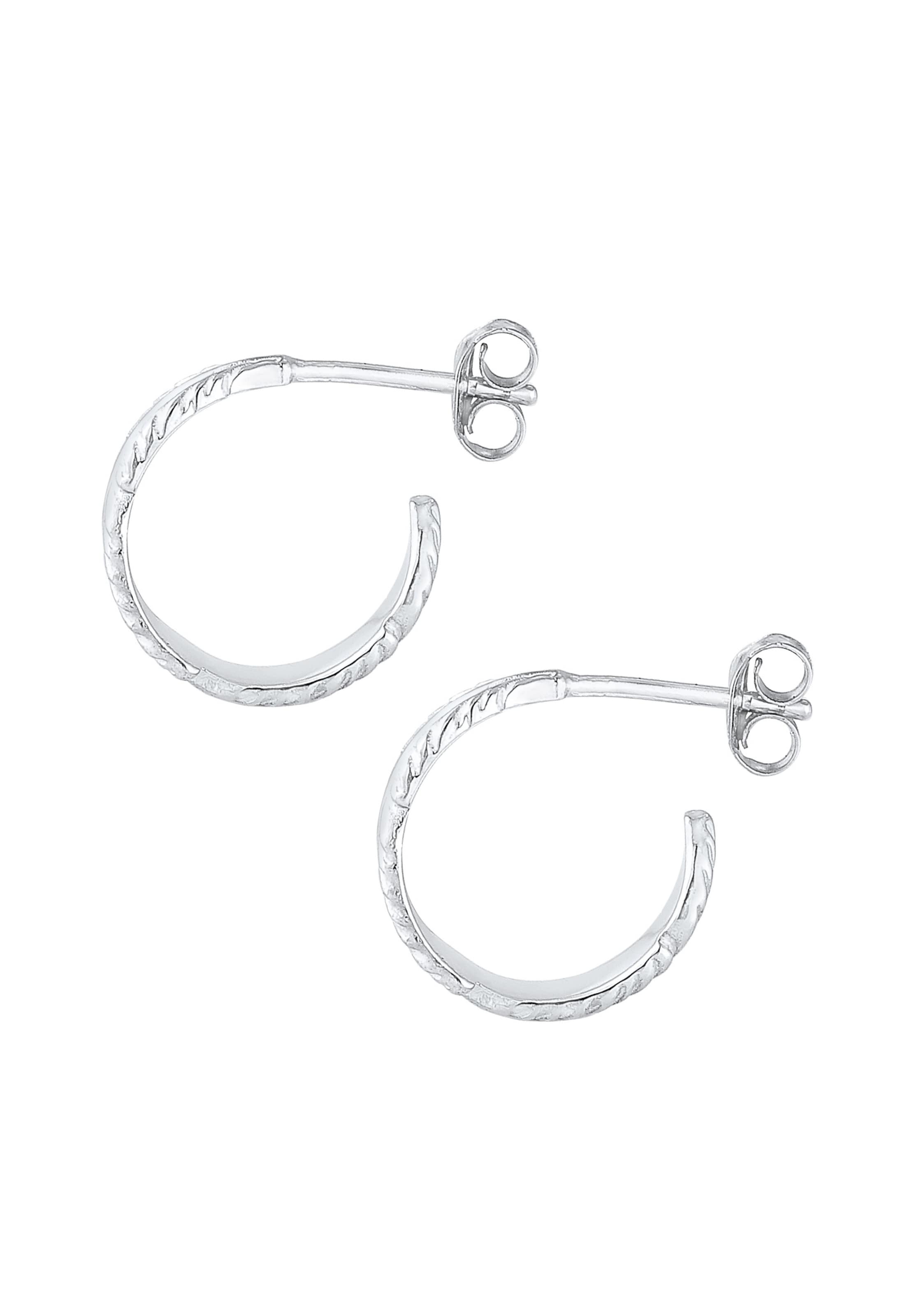 ELLI Earrings 'Feder' in Silver
