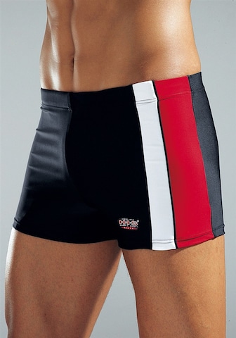 H.I.S Swim Trunks in Black: front