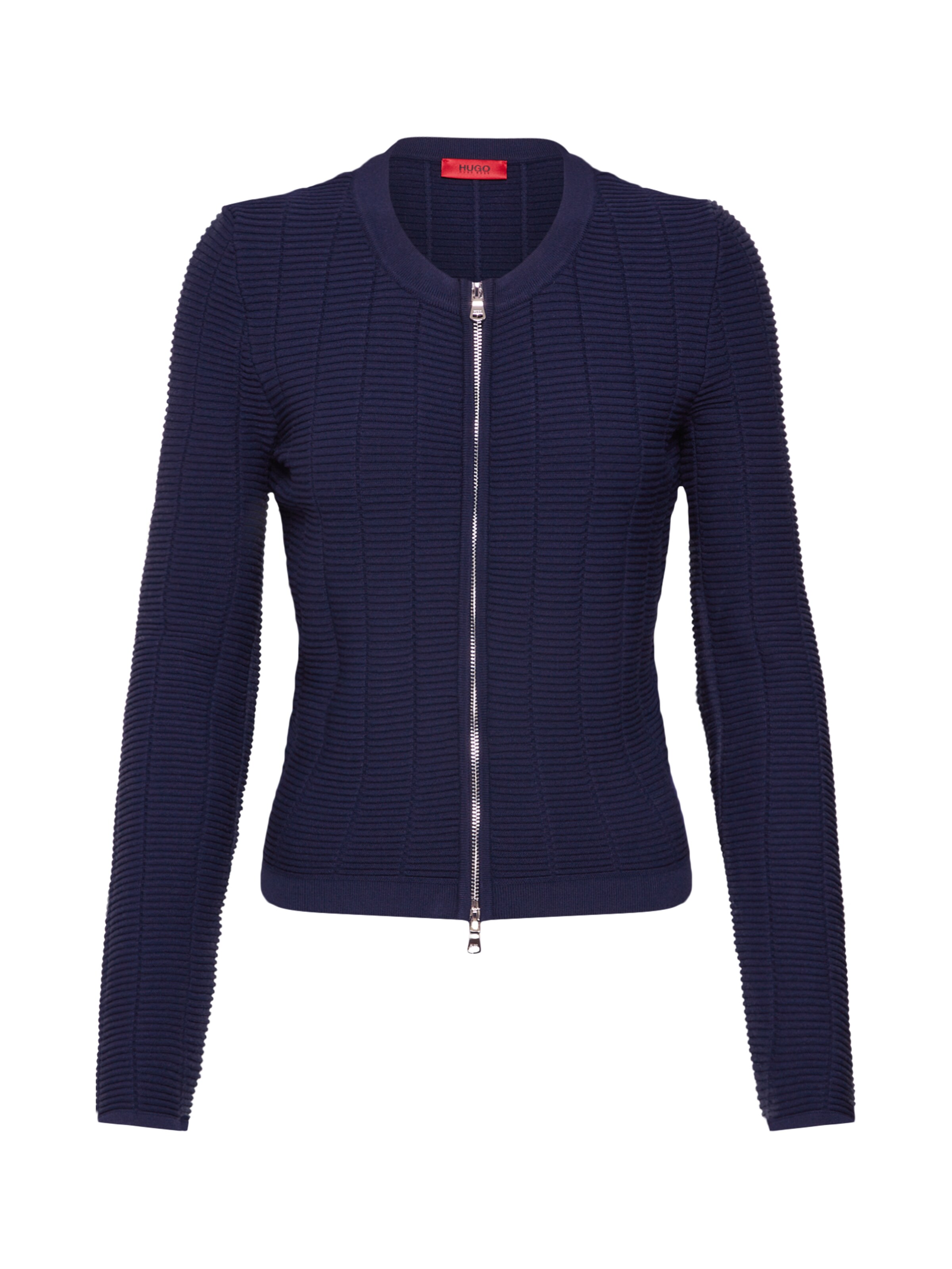 HUGO - Gebreid vest 'Sandrey' in de kleur Donkerblauw