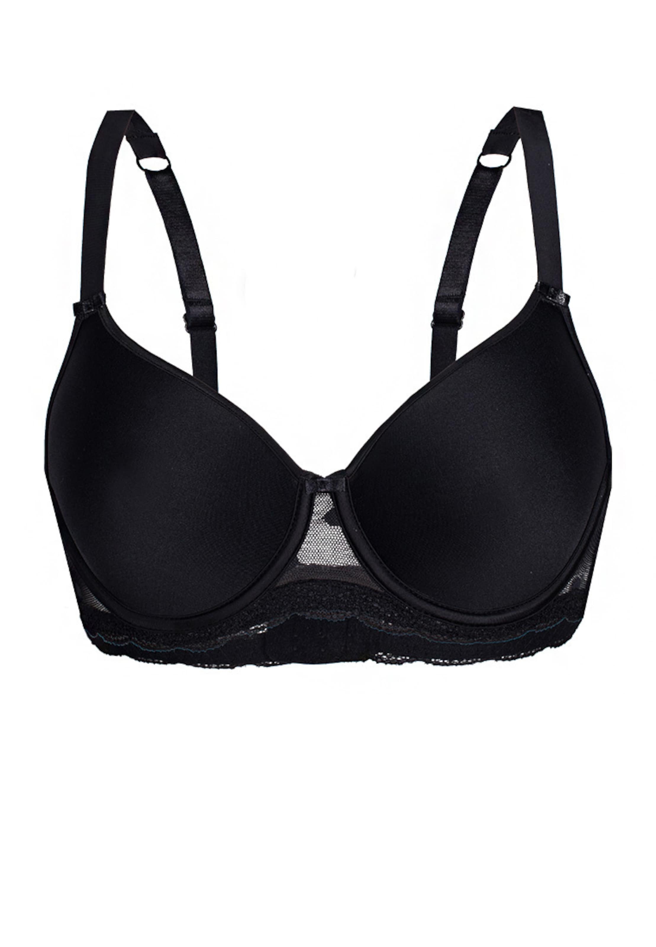sassa Bra 'DOTTED MESH' in Black: front