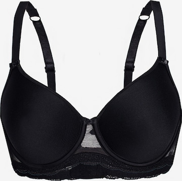 Soutien-gorge 'DOTTED MESH' sassa en noir : devant