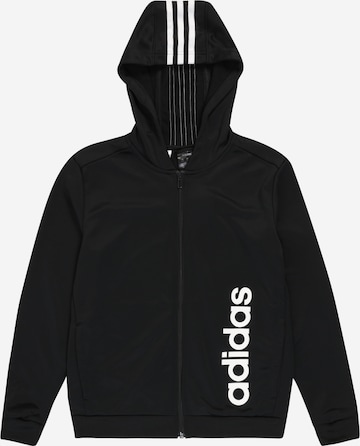 ADIDAS PERFORMANCE Sports sweat jacket in Black: front