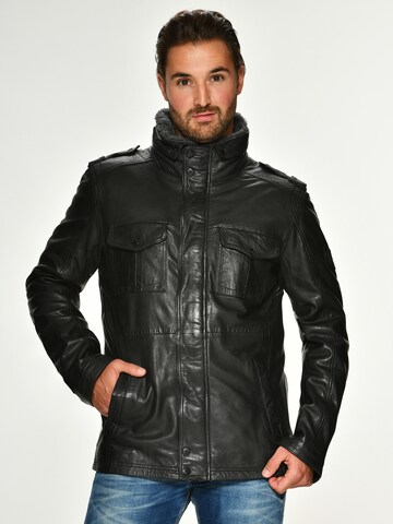 MUSTANG Lederjacke 'Walker RF' in Schwarz: Vorderseite