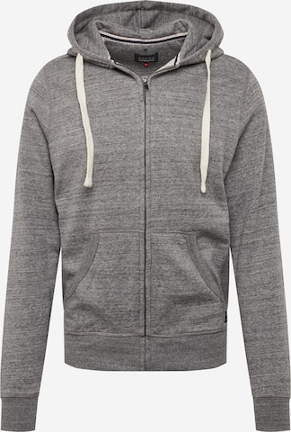 BLEND Zip-Up Hoodie 'North' in Grey: front