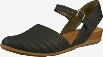 EL NATURALISTA Sandals in Black: front