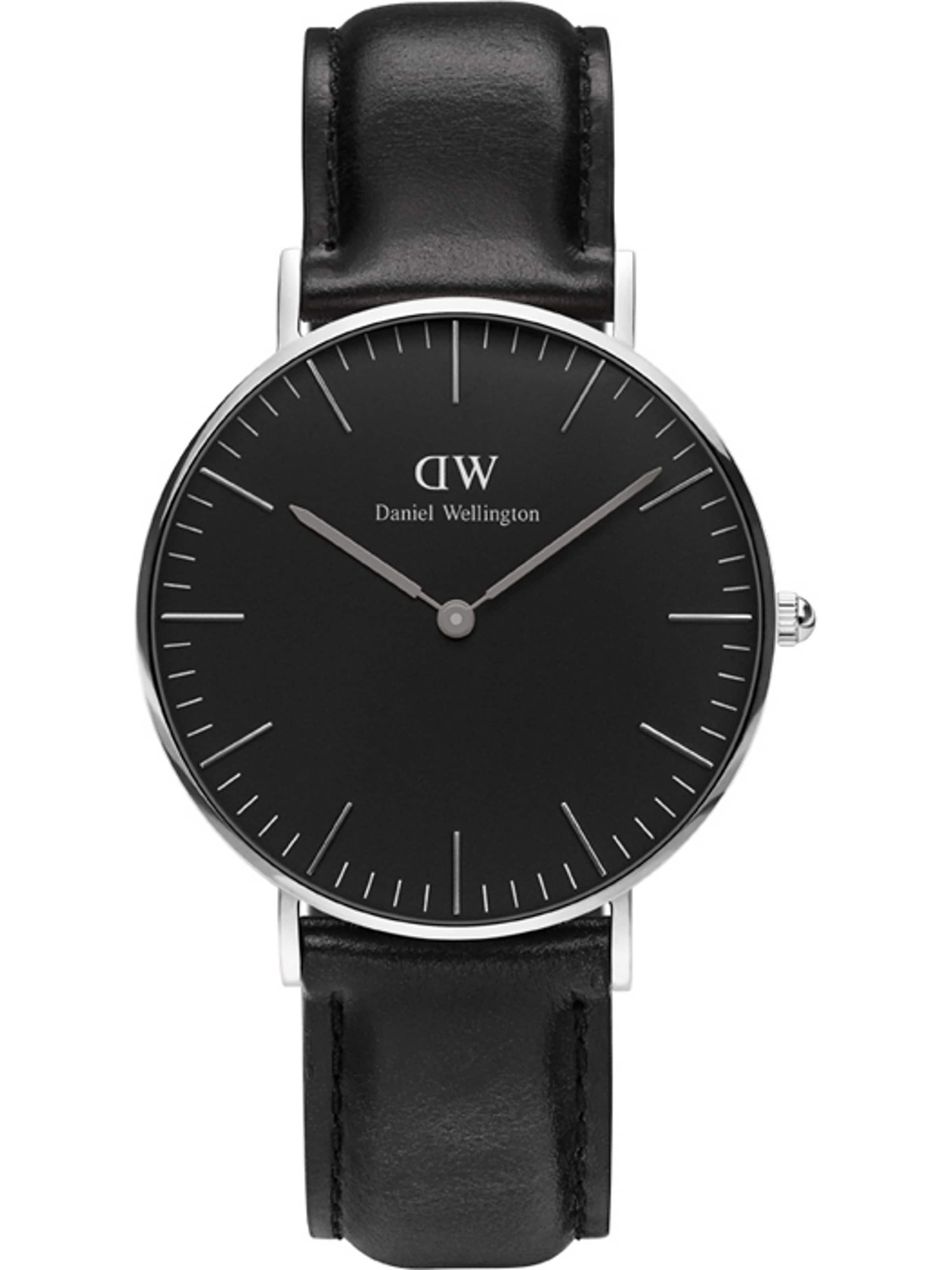Daniel Wellington Analoog horloge 'Classic Black Sheffield DW00100145' in Zwart: voorkant