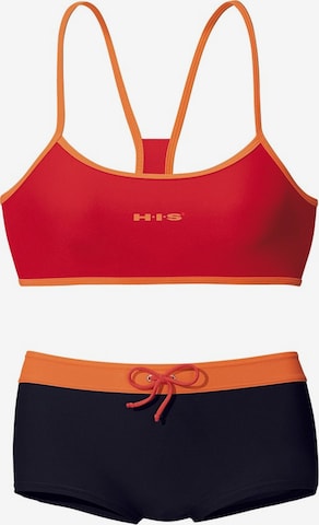 H.I.S Bralette Bikini in Red: front