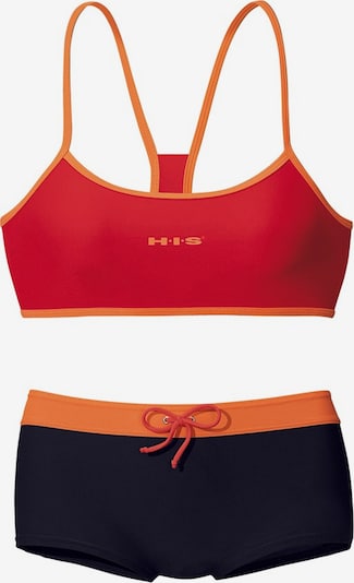 H.I.S Bikini en orange / rouge / noir, Vue avec produit
