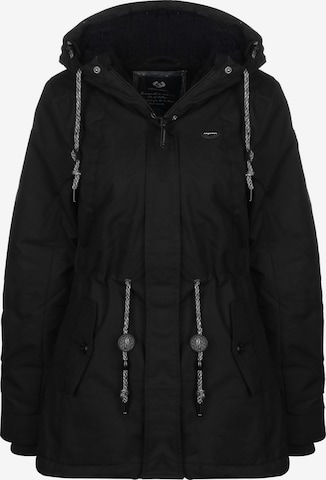 Ragwear Winter jacket 'Monadis' in Black: front