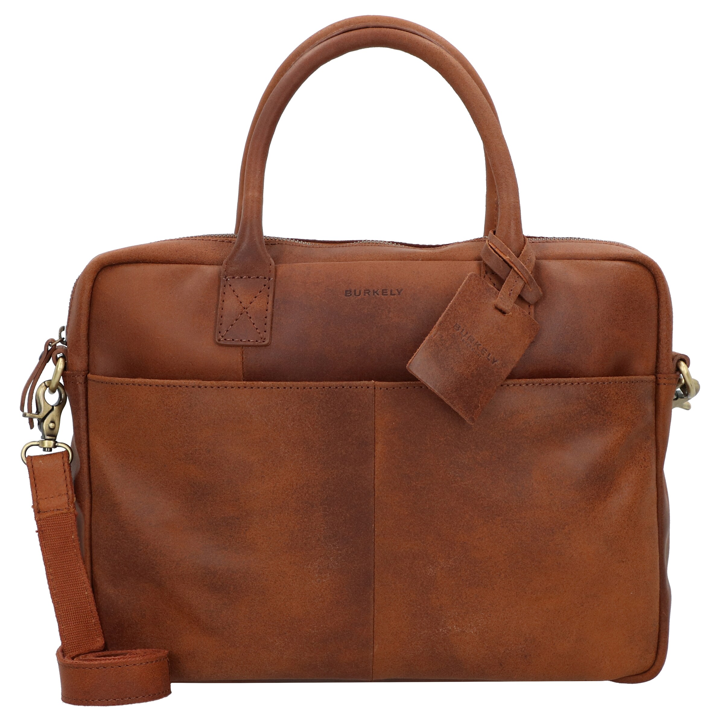 Borsa portadocumenti 'Jack' di Burkely in marrone: frontale