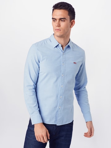 LEVI'S ® Slim fit Button Up Shirt 'LS Battery HM Shirt Slim' in Blue: front
