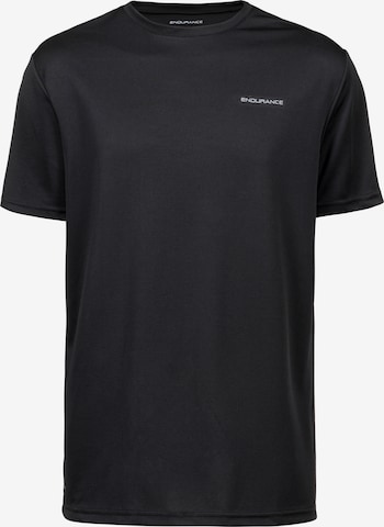 ENDURANCE - Camisa funcionais 'Vernon' em preto: frente