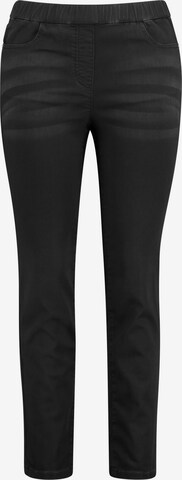 SAMOON Slim fit Jeggings in Black: front