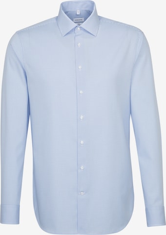 SEIDENSTICKER Slim fit Button Up Shirt in Blue: front