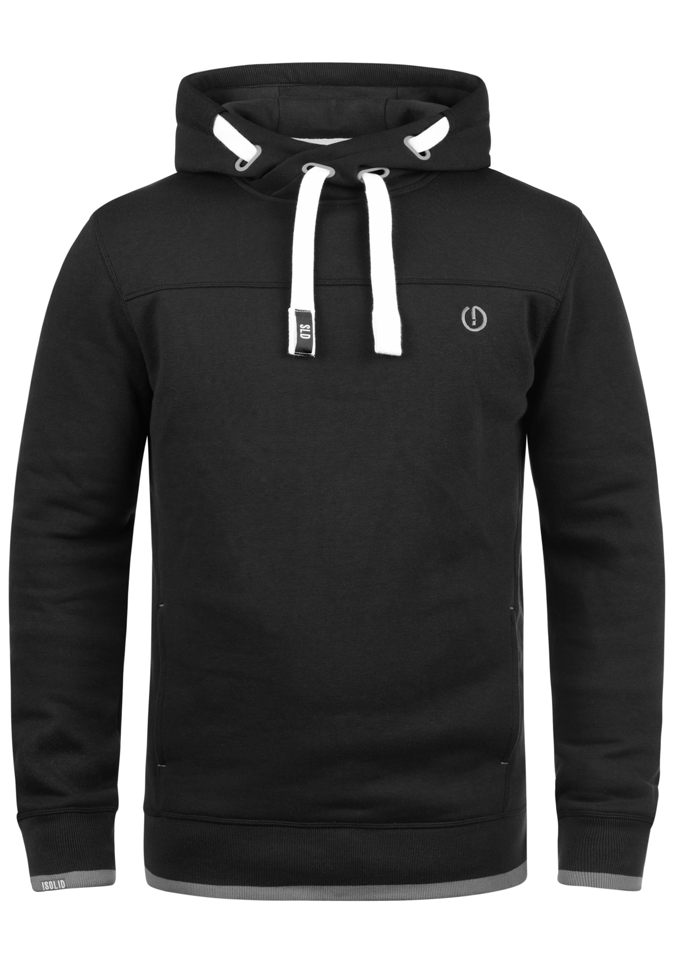Sweat-shirt 'Benjamin' !Solid en noir : devant
