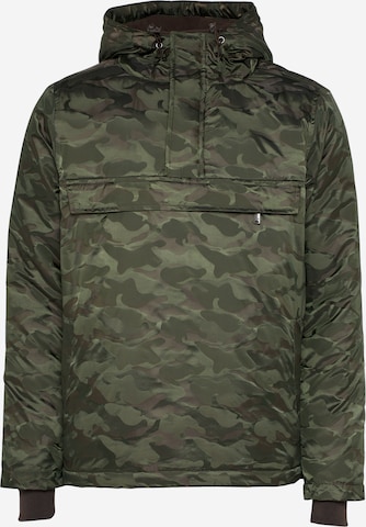 Urban Classics Between-Season Jacket 'Padded' in Green: front