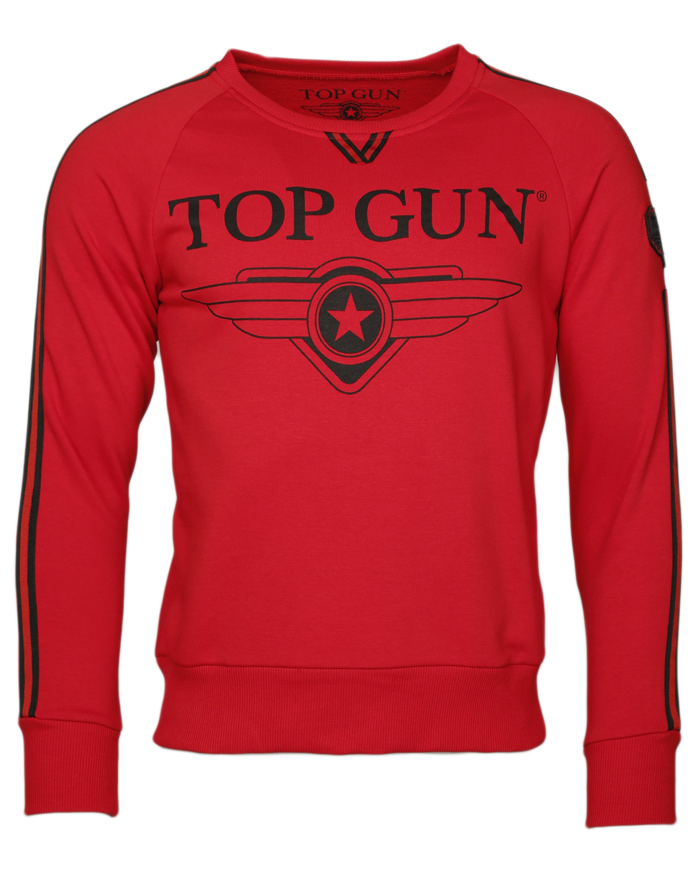 TOP GUN Sweatshirt 'Streak' in Rood: voorkant
