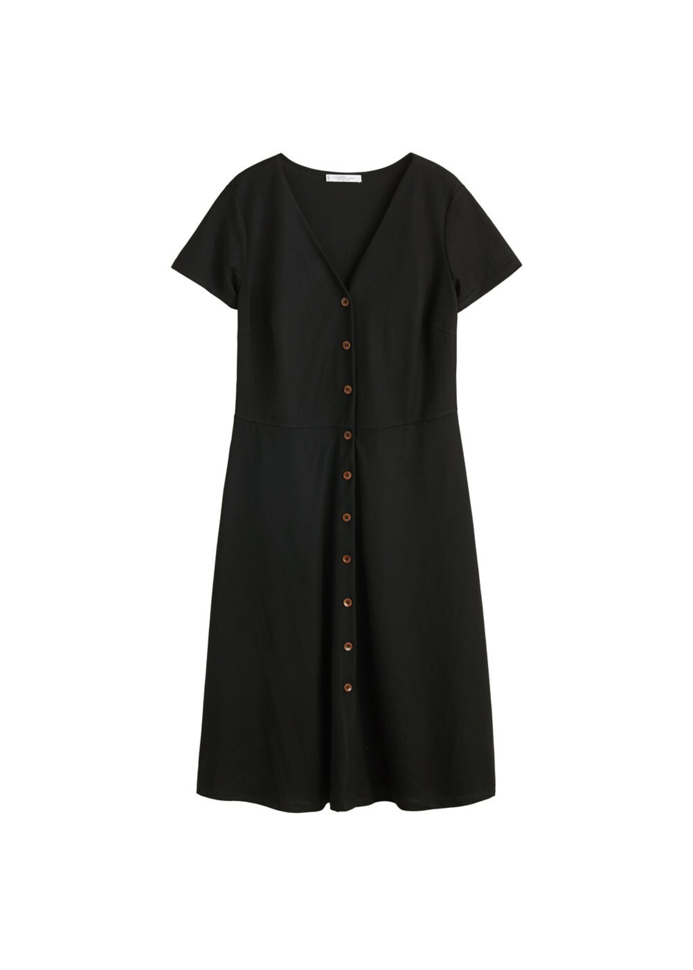 VIOLETA by Mango - Kleid 'Boton' in schwarz