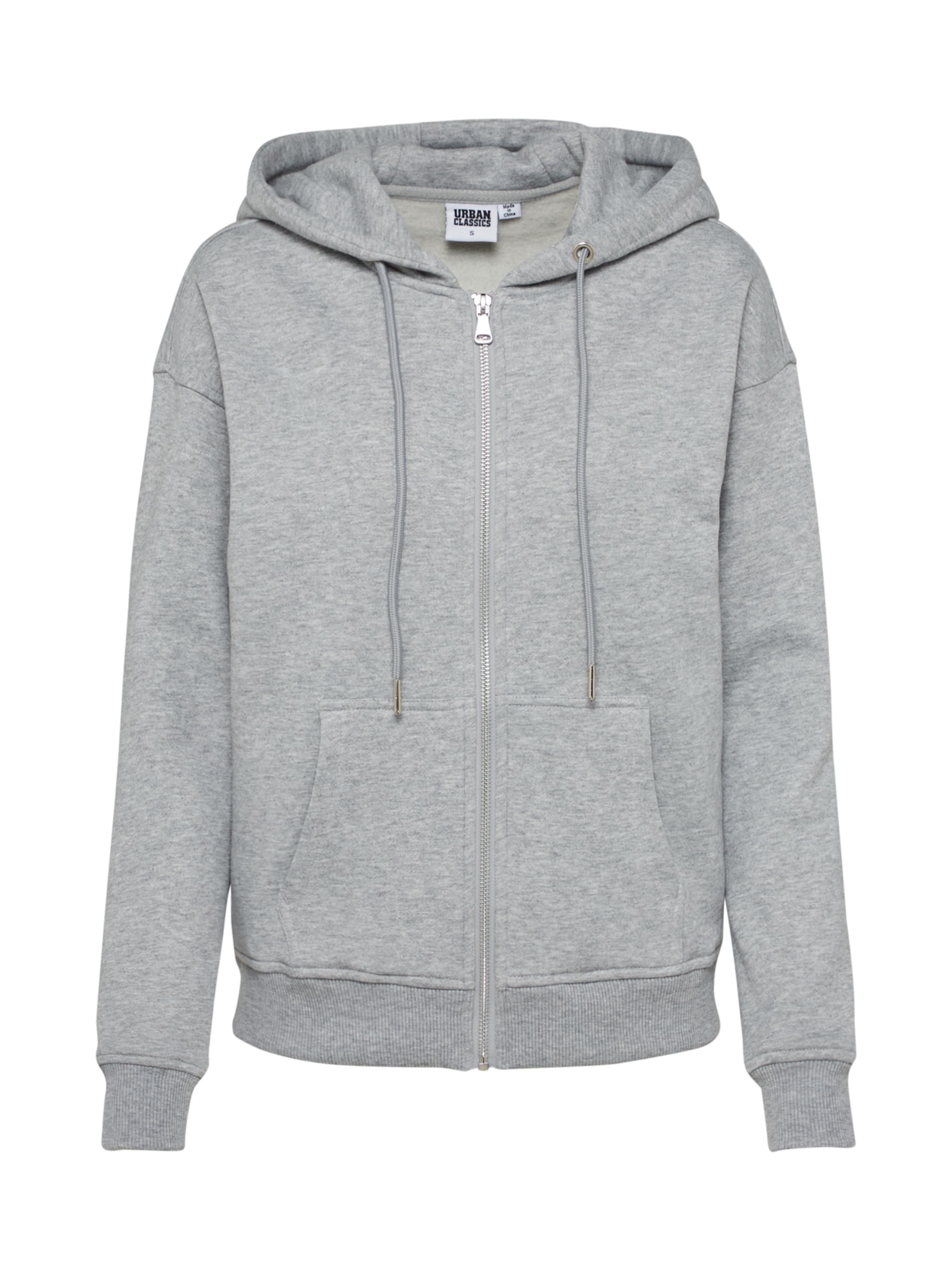 Urban Classics Tepláková bunda - Sivá: predná strana